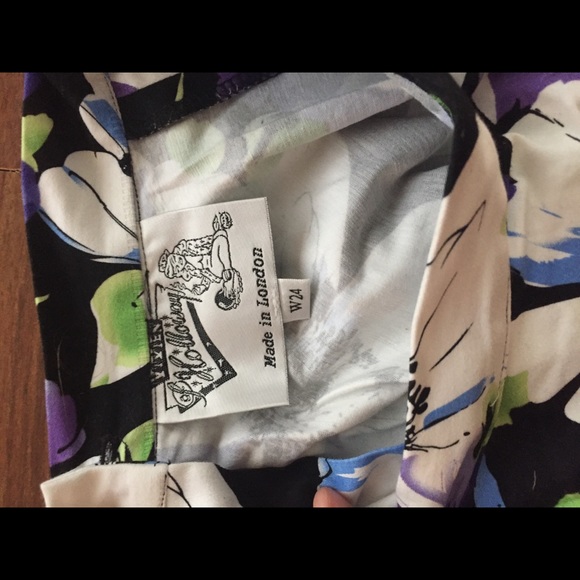 Vivian of Holloway Purple Floral Circle Skirt - Picture 3 of 6